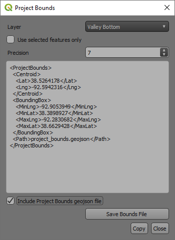 Generate Project Bounds
